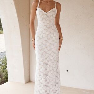 Chic White Lace Bridal Gown